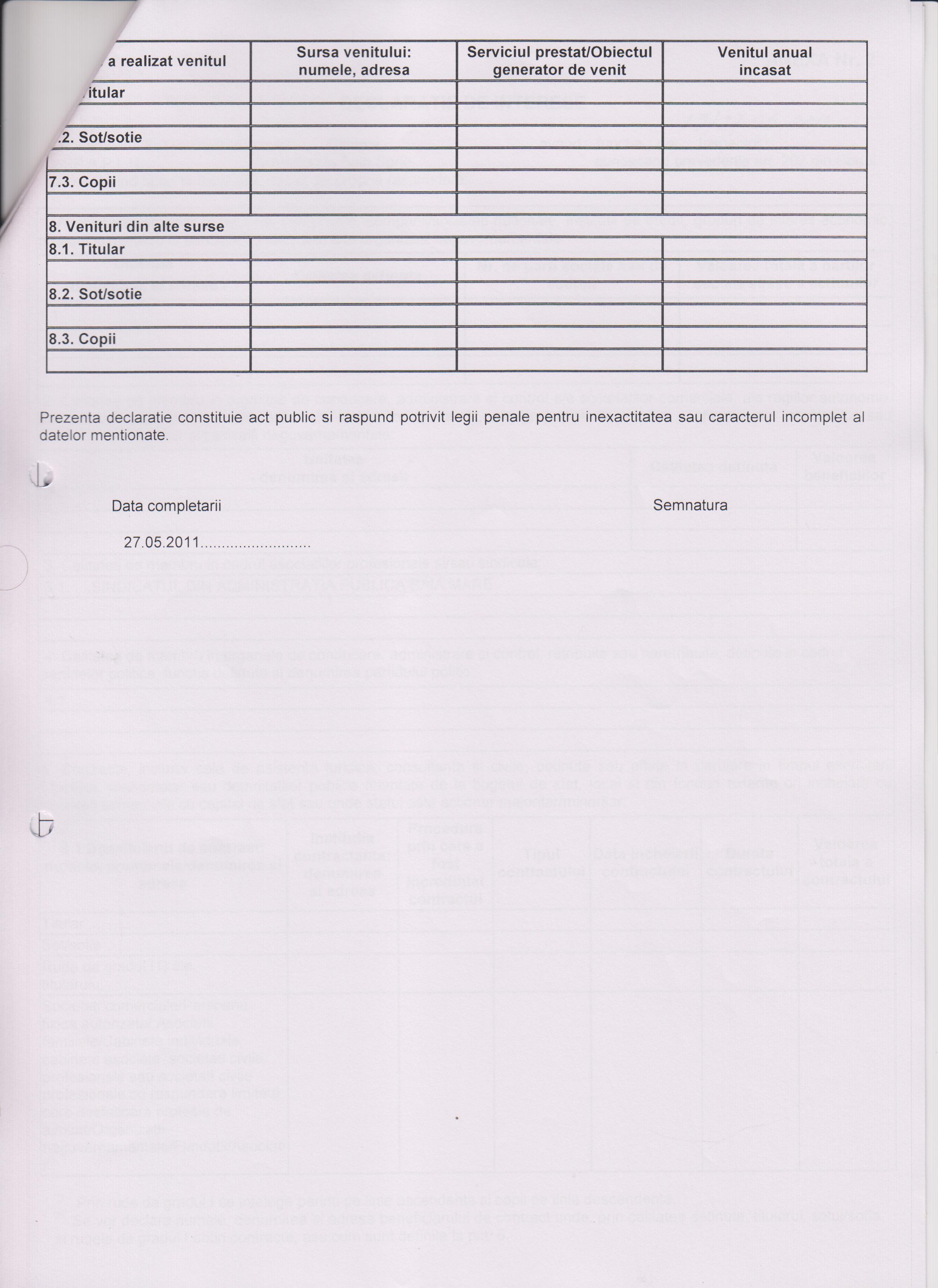 Declaratia de avere si de interese din data 21.09.2011 - pagina 4 din 6